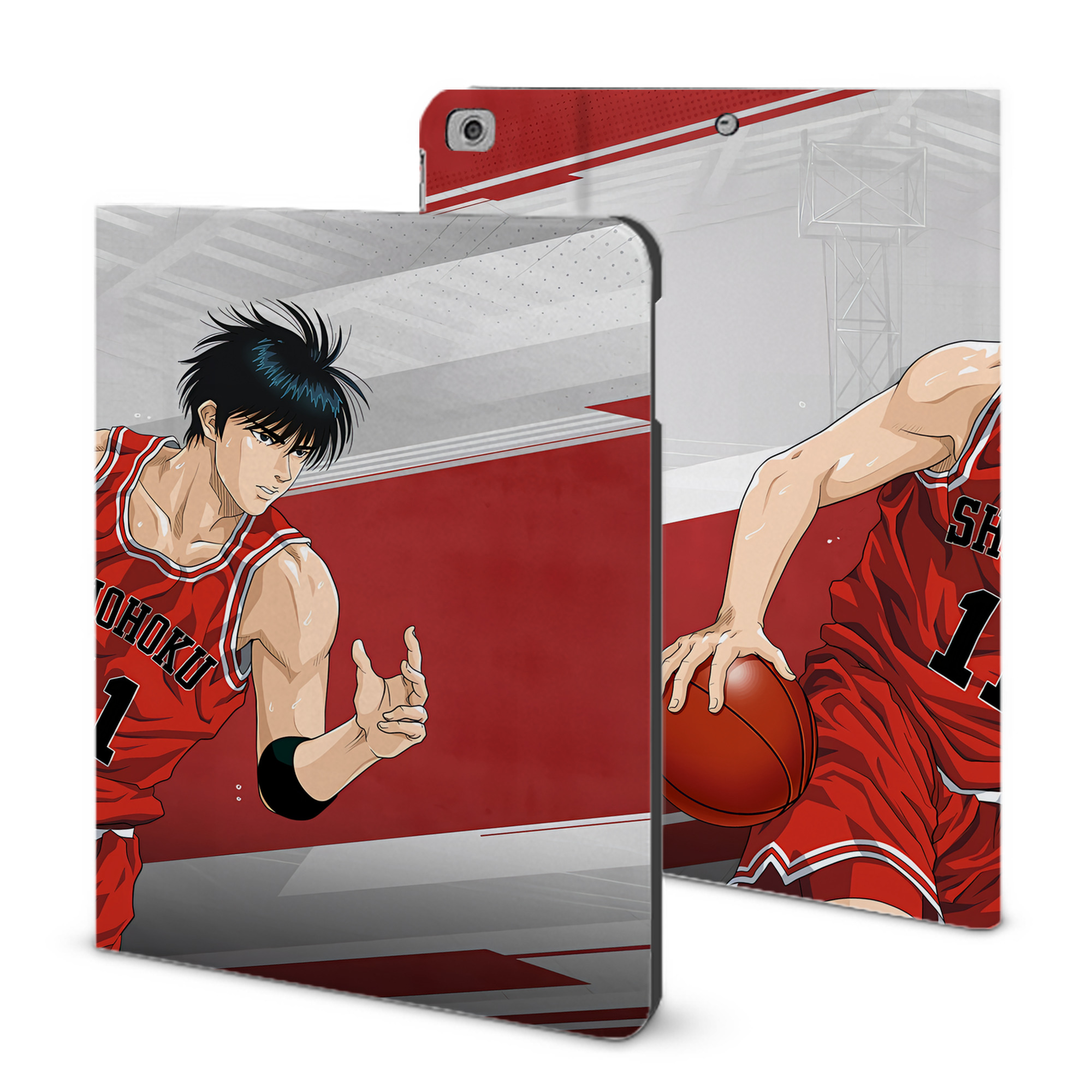 （画像用） SLAM DUNK／スラムダンク IPad ケース ブック型 PUレザー TPU 耐衝撃 軽量 薄型 ペン収納なし 全面保護 IPad 各モデル対応
